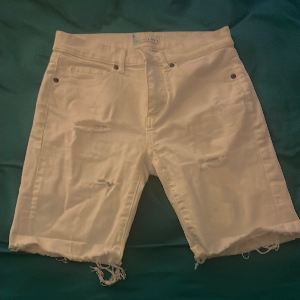 White Denim Shorts